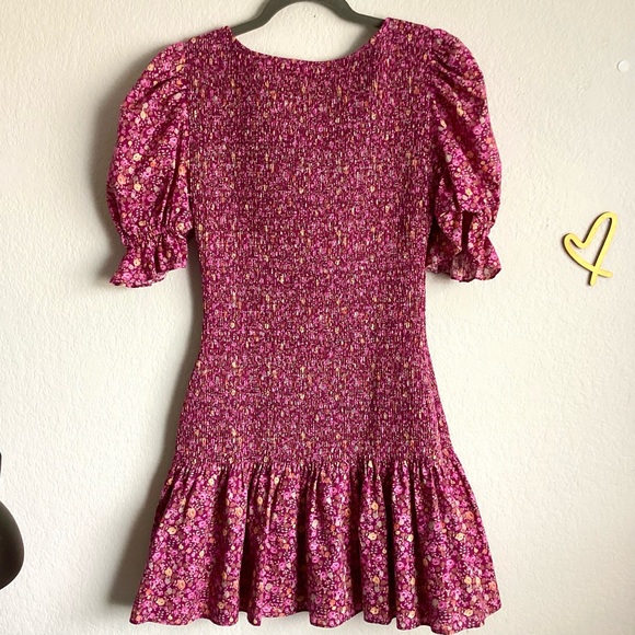 \Love Shack Fancy\ Lucca Smocked Mini Dress - Picture 9 of 13